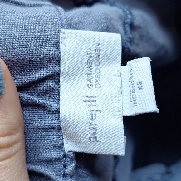 Pure Jill 100% Linen Light Blue Capri Pant Size Xs - Picture 5 of 7